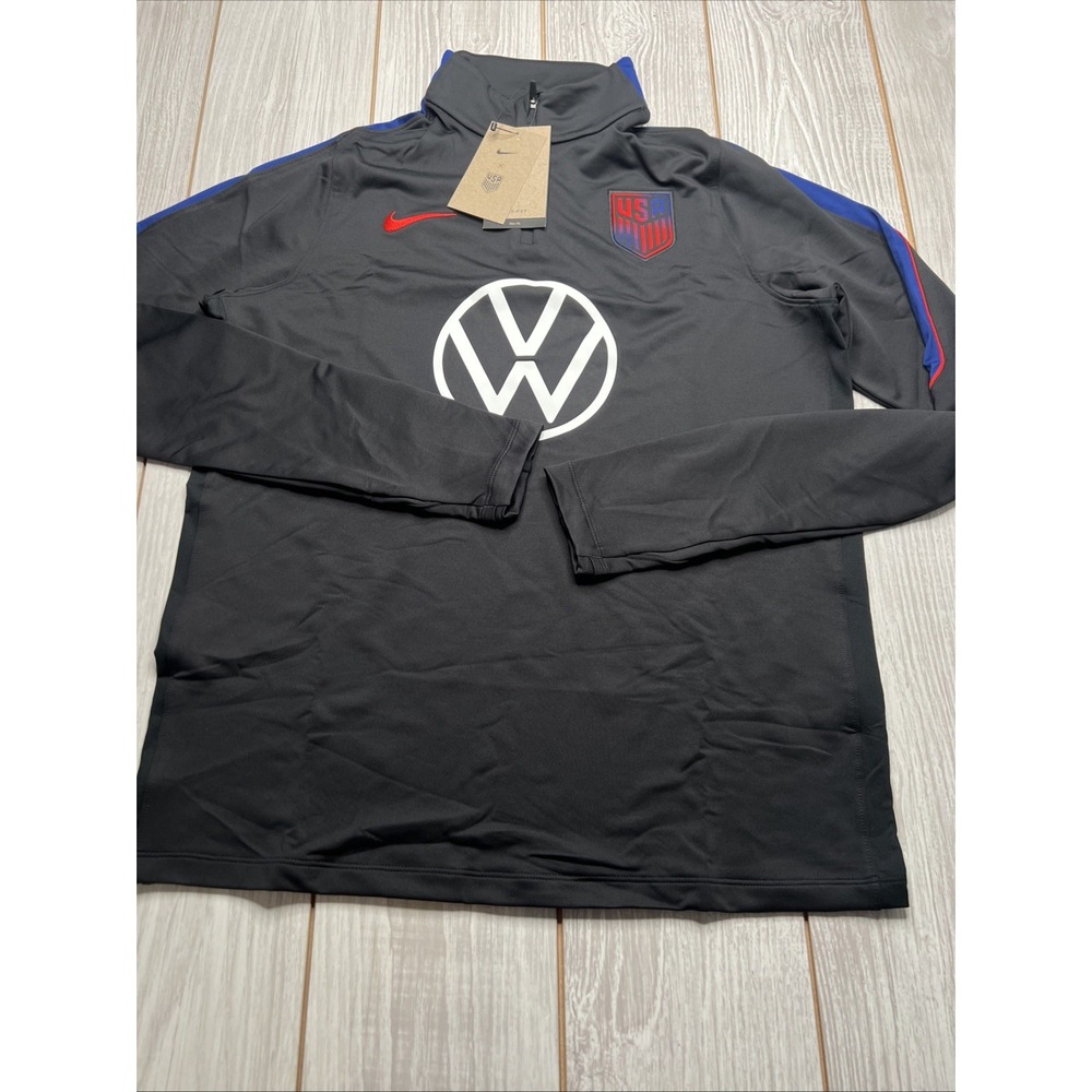 New Nike Mens Team USA 2026 Strike Drill Top 1/4 Zip Warmup Sz Large Black Slim
